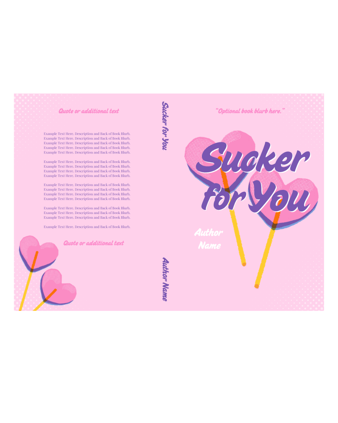 Sucker For You Book Cover Template