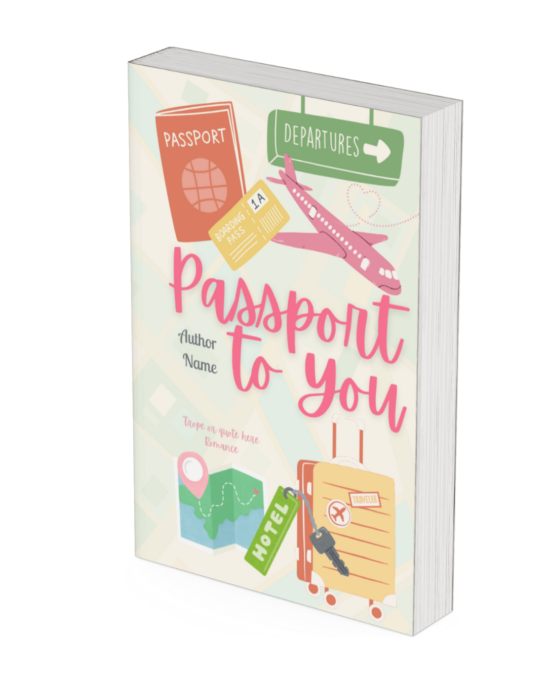 Passport to You Book Cover Template