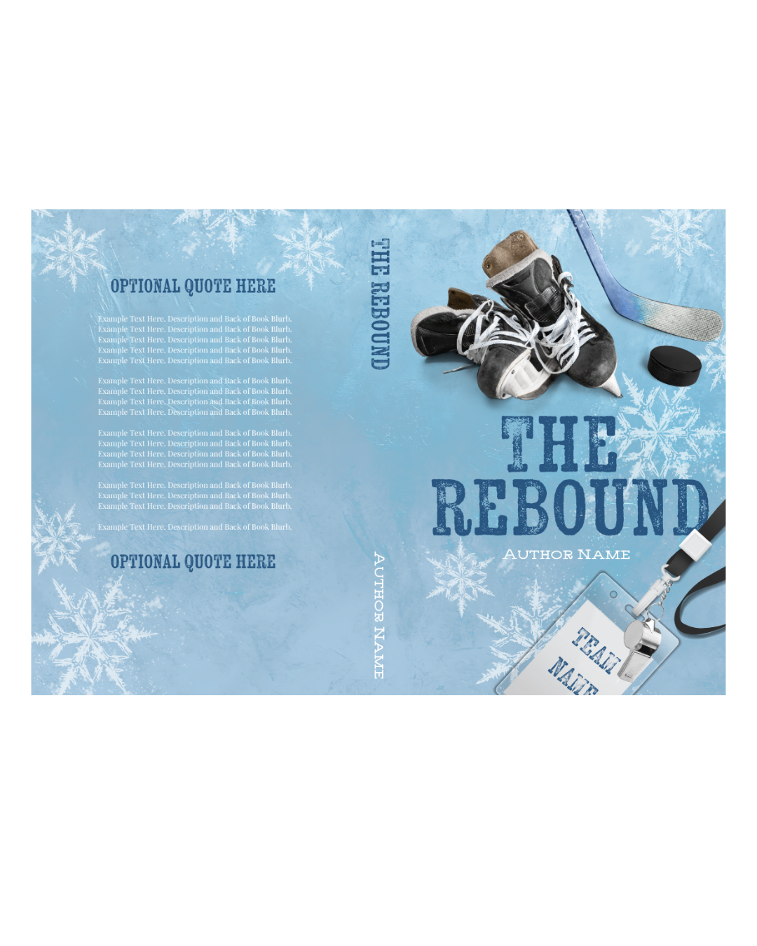 Hockey Romance Book Cover Template