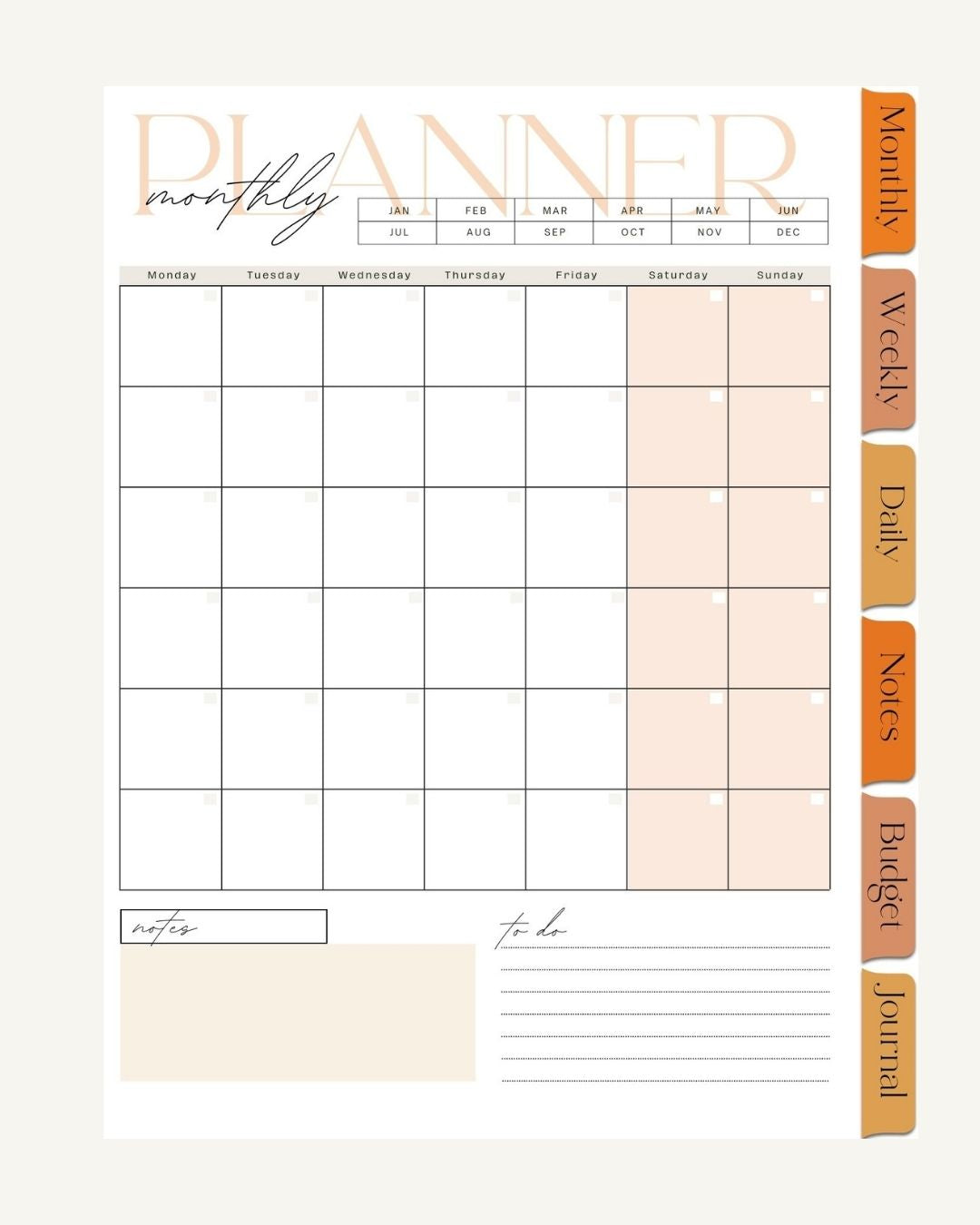 Autumn Checkered Planner