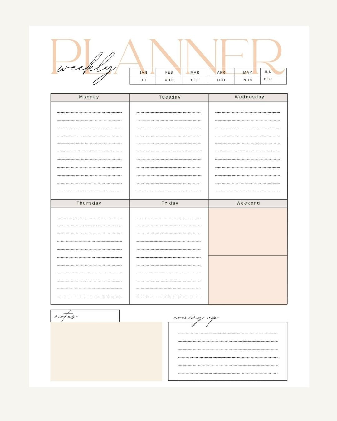 Autumn Checkered Planner