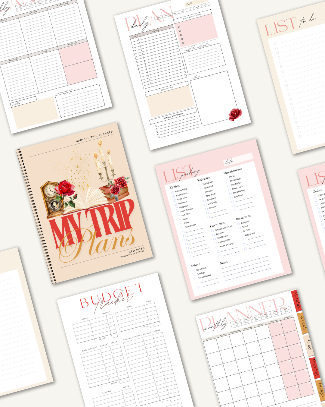 Rose Red Travel Planner