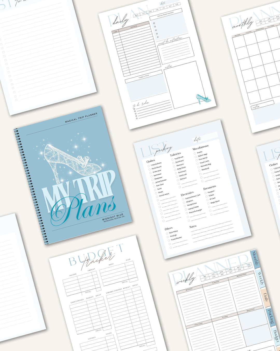 Midnight Blue Travel Planner